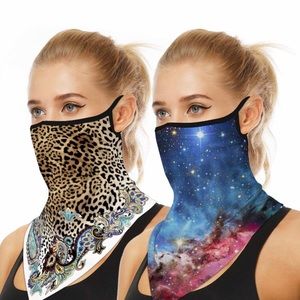 Face Mask Neck Gaiter-Neckerchief with Loops